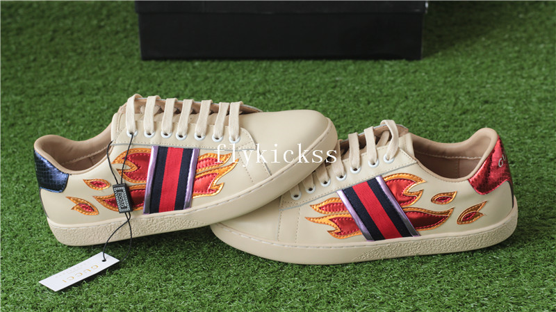 GC Ace Embroidered Beige Flame